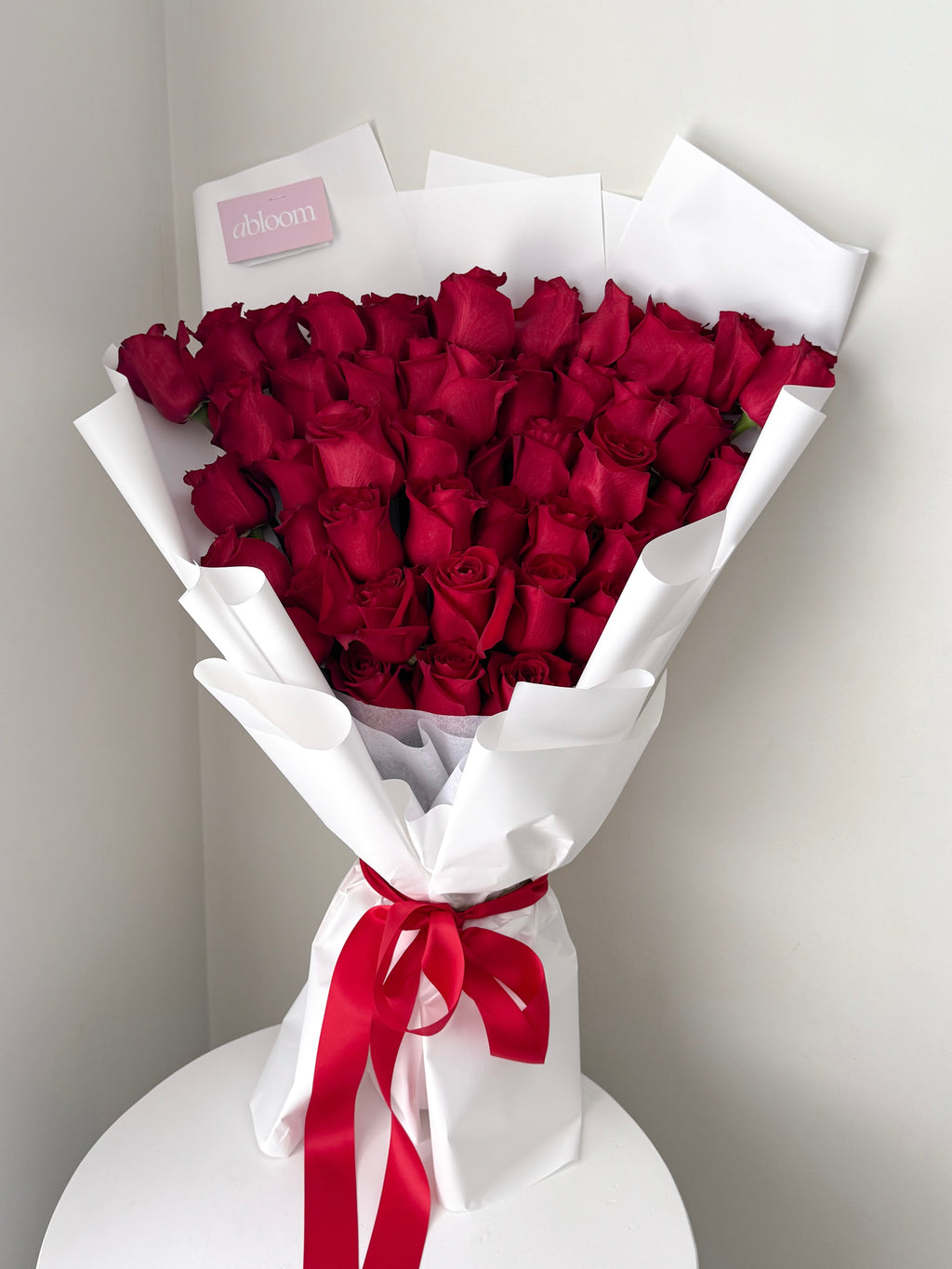 50 stem red rose bouquet, next-day delivery Melbourne florist by Abloom