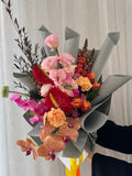 Luxury florist’s choice bouquet with orchids, anthuriums, tulips and seasonal flowers by Abloom Melbourne